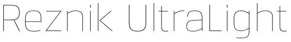 Reznik UltraLight Font