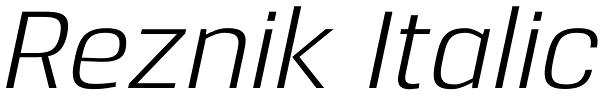 Reznik Italic Font