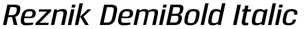 Reznik DemiBold Italic Font