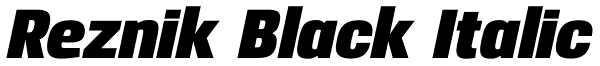 Reznik Black Italic Font