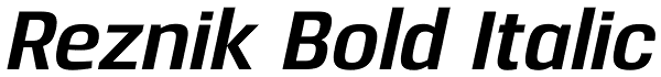 Reznik Bold Italic Font