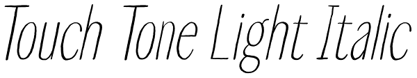 Touch Tone Light Italic Font