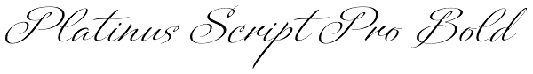 Platinus Script Pro Bold Font