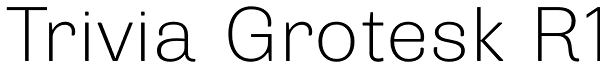 Trivia Grotesk R1 Font