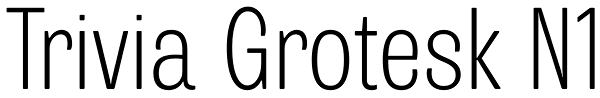 Trivia Grotesk N1 Font