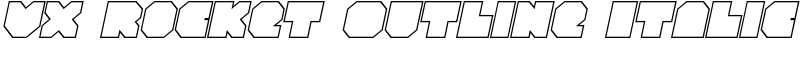 VX Rocket Outline Italic Font