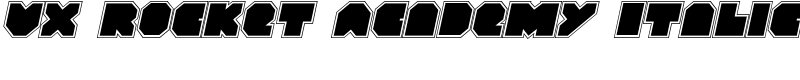 VX Rocket Academy Italic Font
