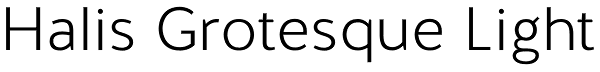 Halis Grotesque Light Font