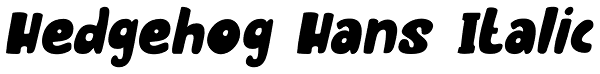 Hedgehog Hans Italic Font