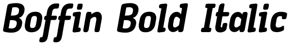 Boffin Bold Italic Font