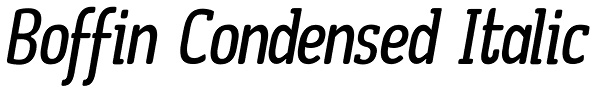 Boffin Condensed Italic Font