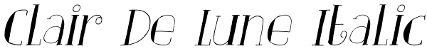 Clair De Lune Italic Font