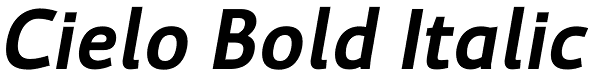 Cielo Bold Italic Font