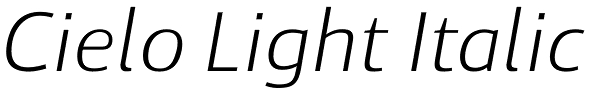 Cielo Light Italic Font