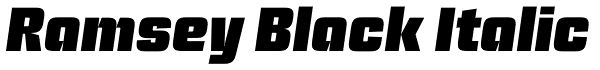 Ramsey Black Italic Font