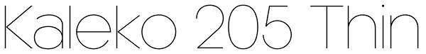 Kaleko 205 Thin Font