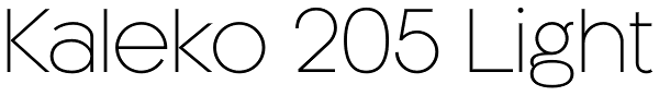 Kaleko 205 Light Font