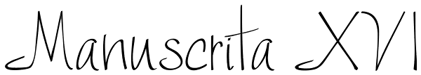 Manuscrita XVI Font