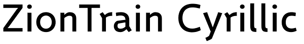 ZionTrain Cyrillic Font