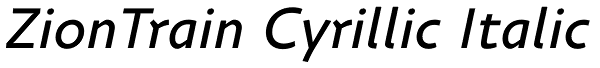 ZionTrain Cyrillic Italic Font