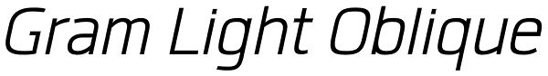 Gram Light Oblique Font