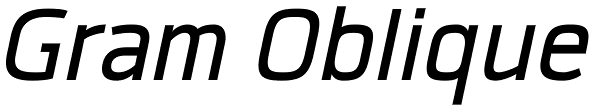 Gram Oblique Font