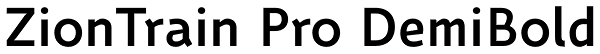 ZionTrain Pro DemiBold Font