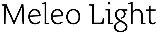 Meleo Light Font