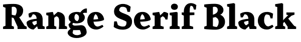 Range Serif Black Font