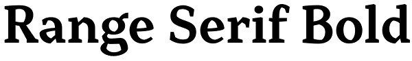 Range Serif Bold Font