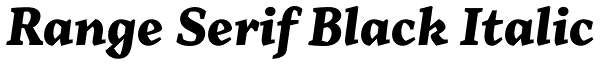Range Serif Black Italic Font