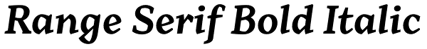 Range Serif Bold Italic Font
