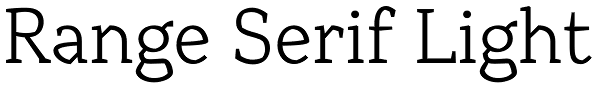 Range Serif Light Font