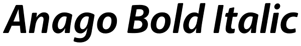 Anago Bold Italic Font