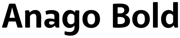 Anago Bold Font