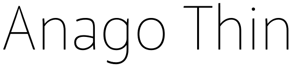 Anago Thin Font