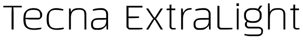 Tecna ExtraLight Font