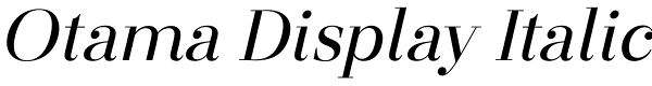 Otama Display Italic Font
