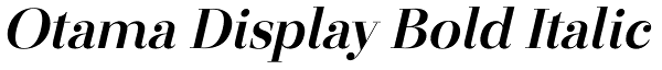 Otama Display Bold Italic Font