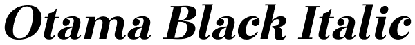 Otama Black Italic Font