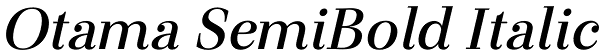 Otama SemiBold Italic Font