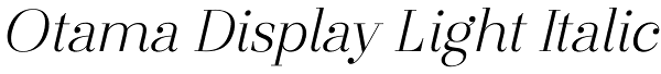 Otama Display Light Italic Font