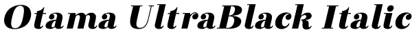 Otama UltraBlack Italic Font