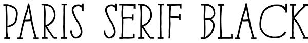 Paris Serif Black Font