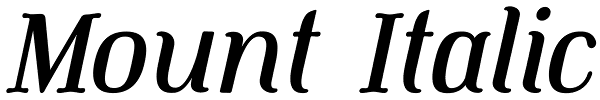 Mount Italic Font