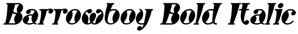 Barrowboy Bold Italic Font