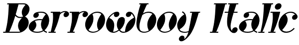 Barrowboy Italic Font