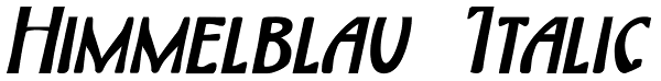 Himmelblau Italic Font