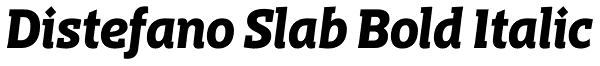 Distefano Slab Bold Italic Font