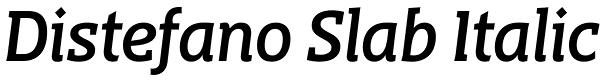 Distefano Slab Italic Font